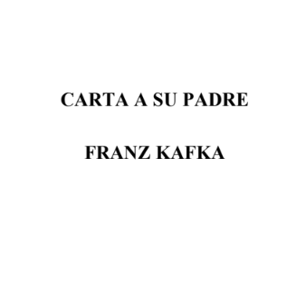 CARTA A SU PADRE