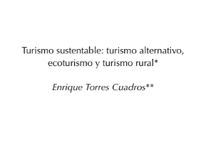 TURISMO SUSTENTABLE