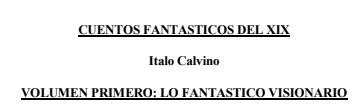 CUENTOS FANTASTICOS